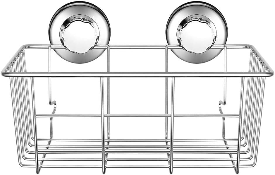 Stainless Steel Suction Mount Shower Caddy Basket