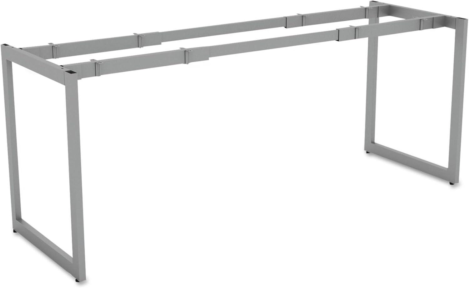 Alera Open Office Desk Series Adjustable O-Leg Desk Base, 47.25 to 70.78w x 23.63d x 28.5h, Silver