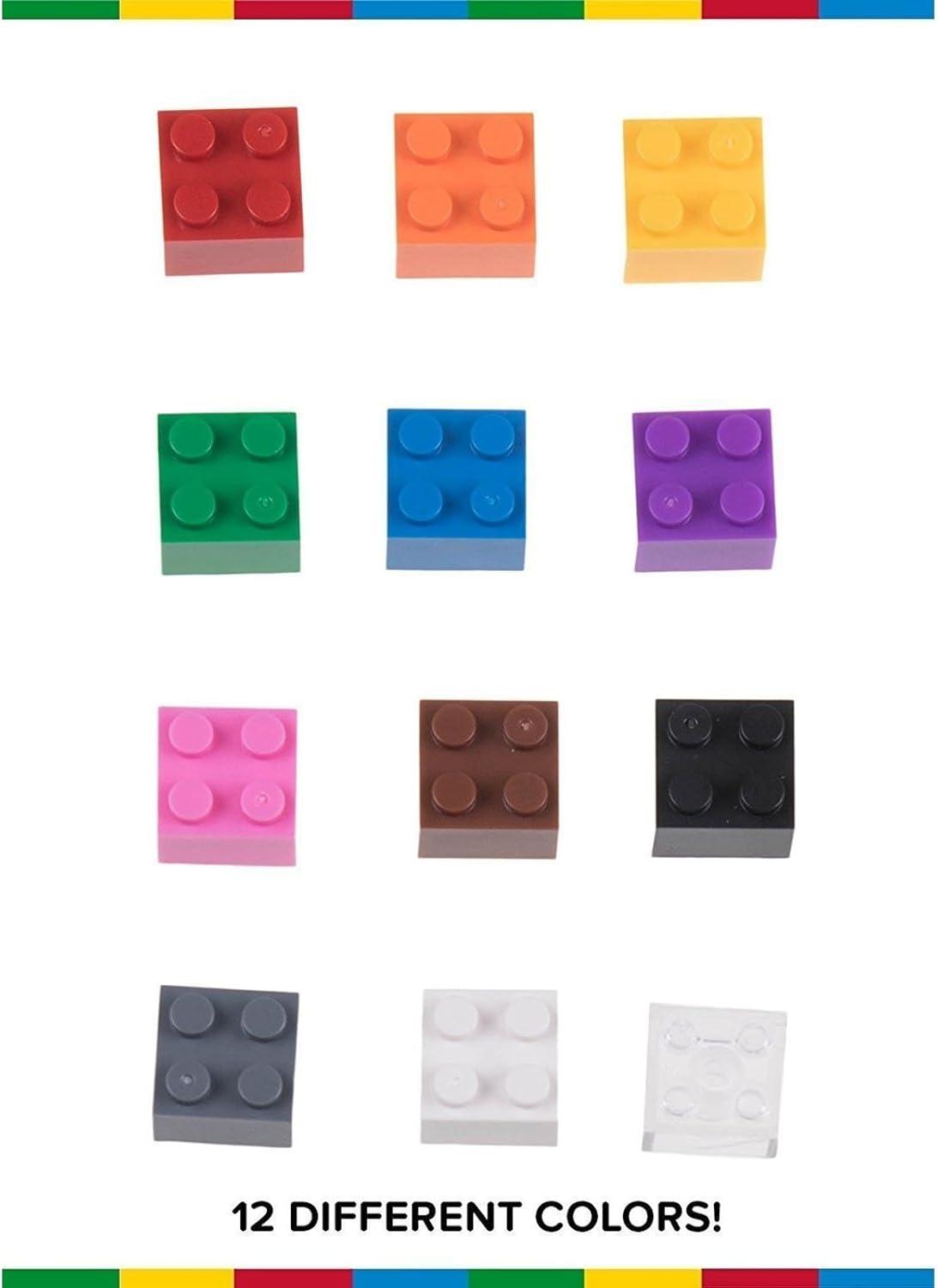 Strictly Briks Toy Building Block - Vibrant Colors - 216 Pieces with 6x6 Inch Baseplate - 100% Compatible with All Major Brick Brands