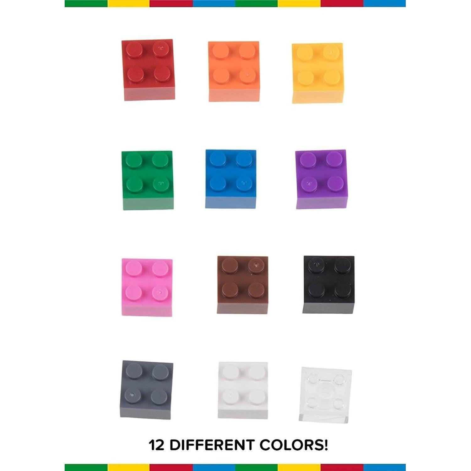 Strictly Briks Toy Building Block - Vibrant Colors - 216 Pieces with 6x6 Inch Baseplate - 100% Compatible with All Major Brick Brands