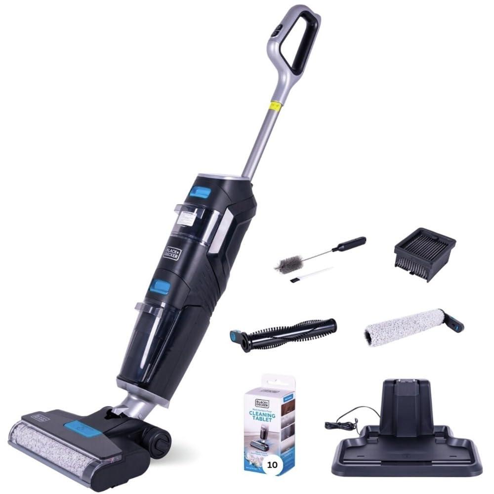 Black + Decker Multi-Surface Cordless Wet and Dry Vacuum + Wash Duo with Accessories and HEPA Filter Black: Rechargeable, Bagless, Lithium Ion Battery
