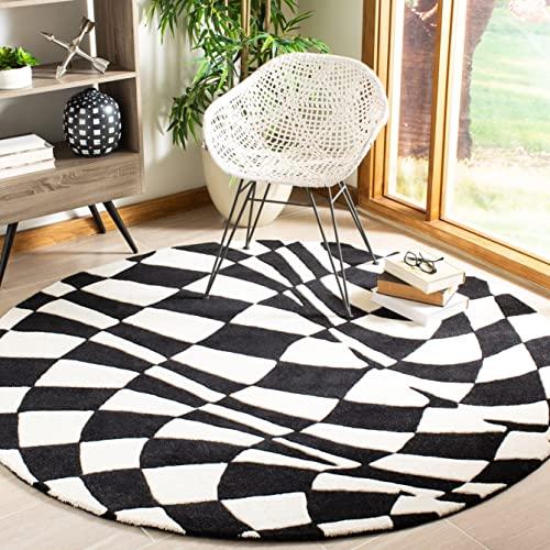 Soho SOH763 Hand Tufted Runner Contemporary Runner Rug - Black/Ivory - 2' 6" X 8' - Safavieh.