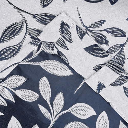 Modern Bohemian Leaves Polyester Machine Washable Room Darkening Blackout Curtains by Superior (Set of 2)