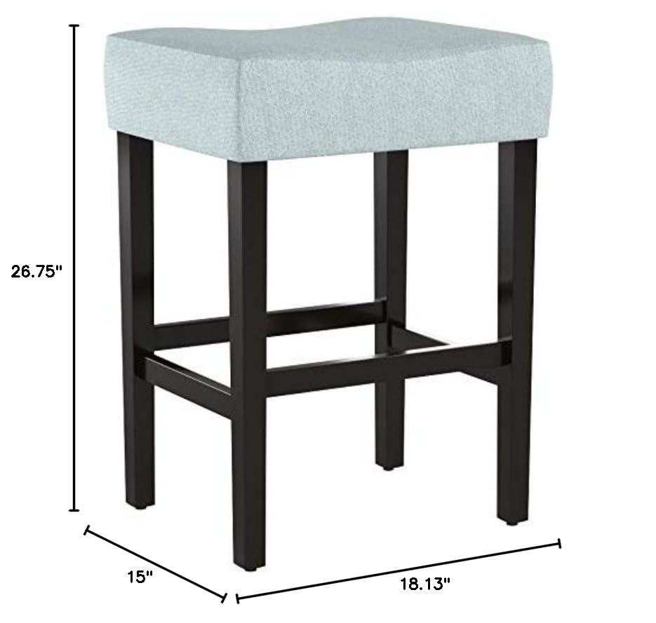 Christopher Knight Home 25.75" Set of 2 Lopez Counter Height Barstool Light Blue: Upholstered, Rubberwood Legs