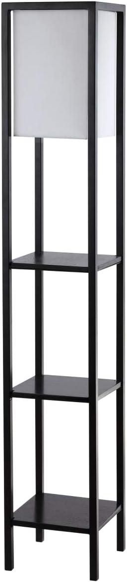 Rista Shelf Floor Lamp - FLL4044 - Black - Safavieh