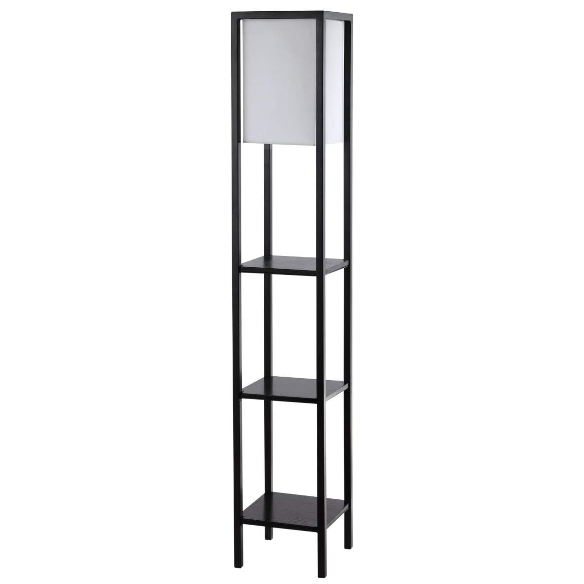Rista Shelf Floor Lamp - FLL4044 - Black - Safavieh