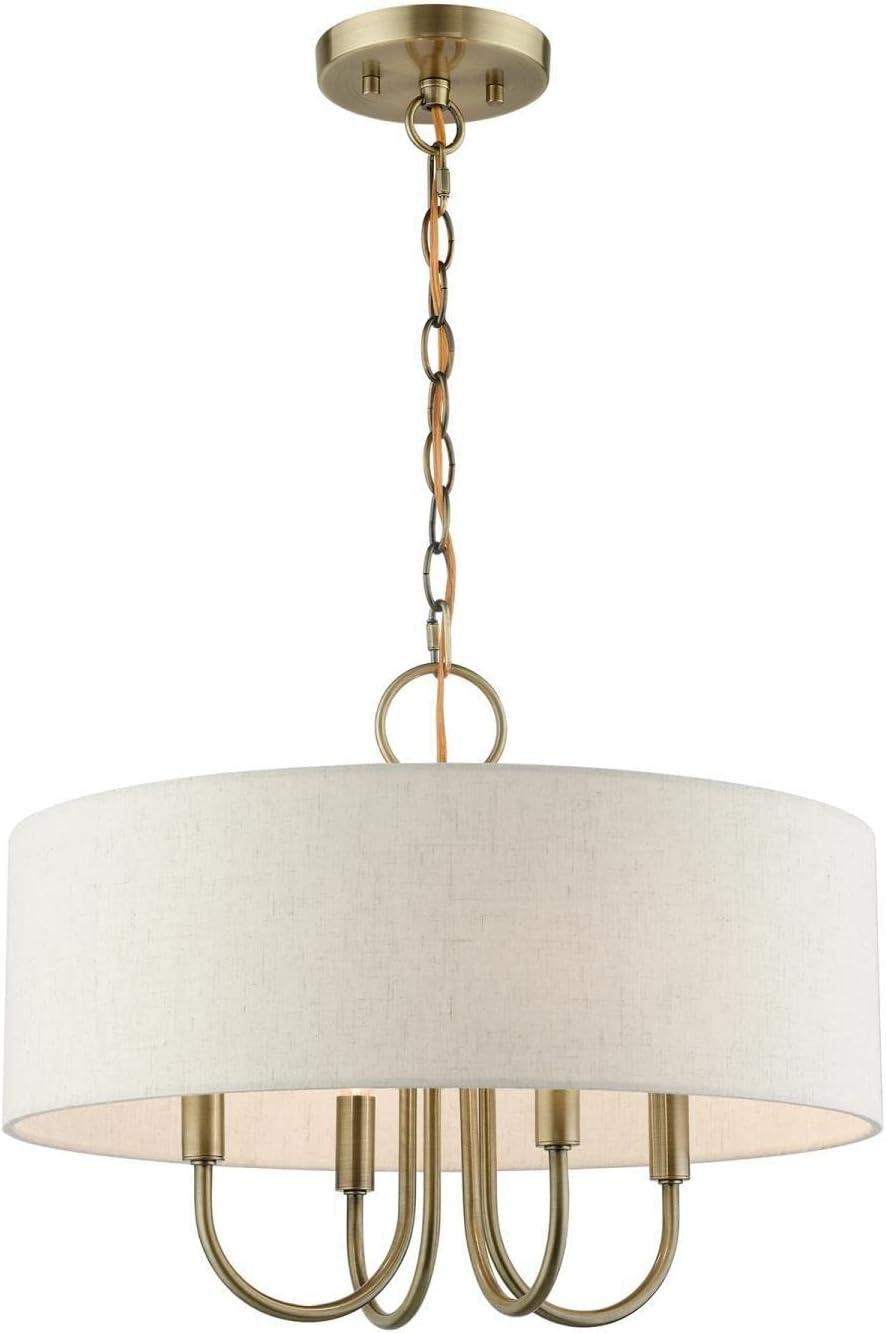 Livex Lighting Blossom 4 - Light Pendant in  Antique Brass