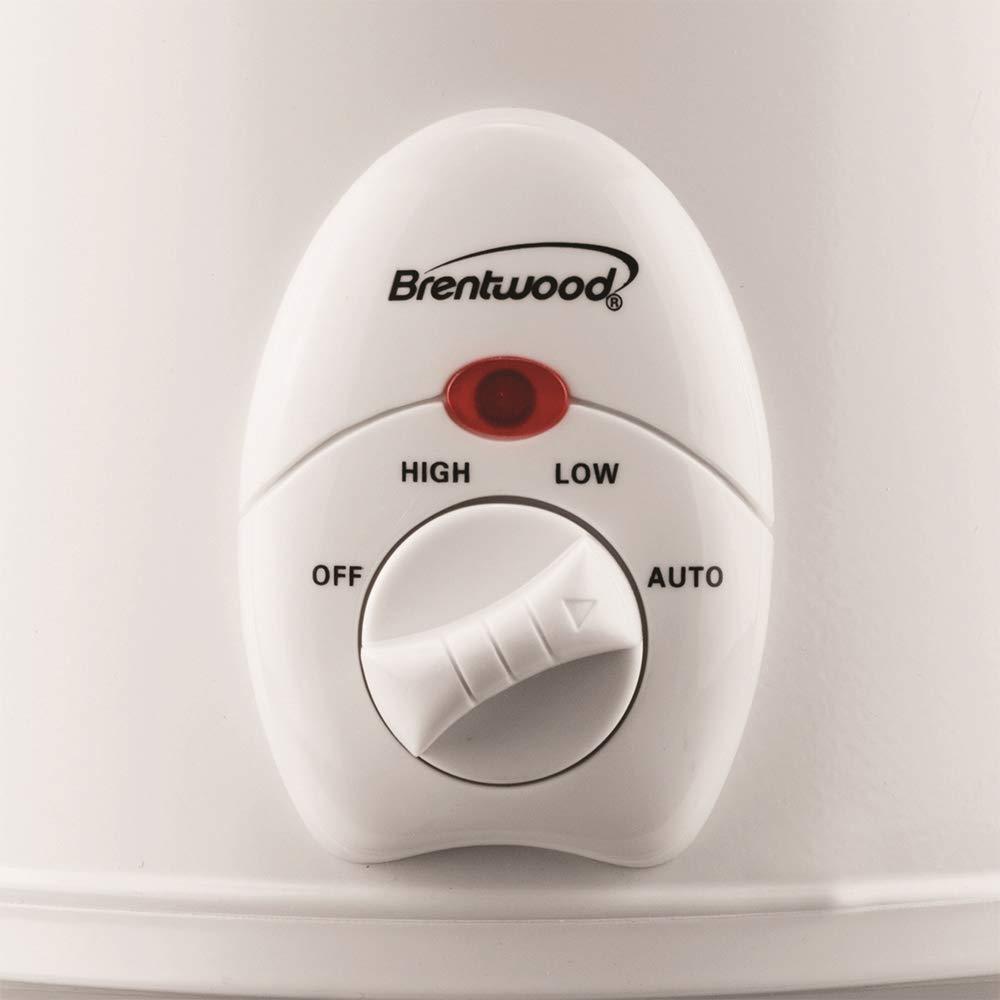 Brentwood SC-135W Kitchen 3 Quart Slow Cooker with Multiple Heat Settings, White