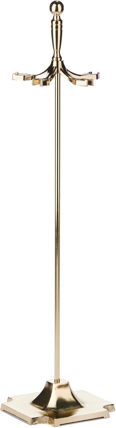 Polished Brass 5-Piece Fireplace Tool Set with Steel Construction