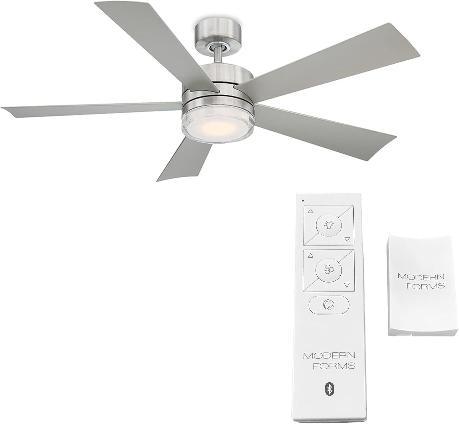 Wynd 5 - Blade Outdoor /Indoor Smart Ceiling Fan with Remote Control and LED Light Kit Included