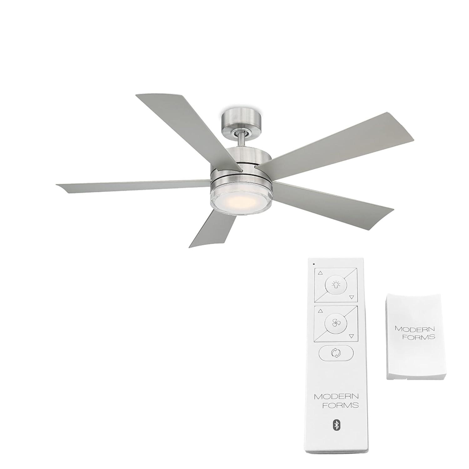 Wynd 5 - Blade Outdoor /Indoor Smart Ceiling Fan with Remote Control and LED Light Kit Included