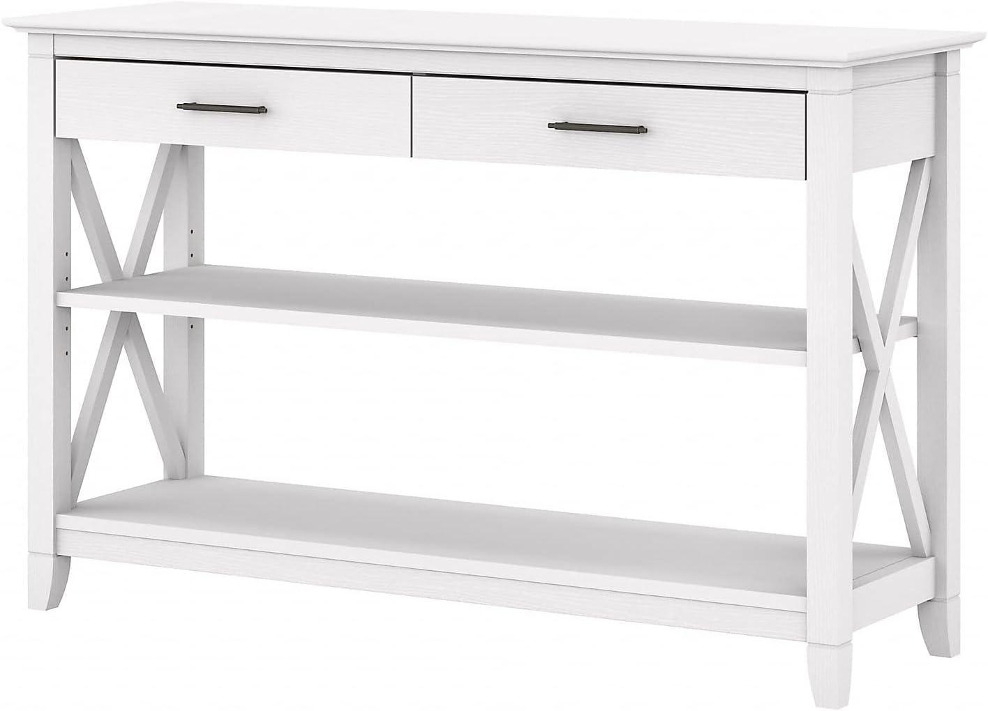 Bush Furniture Key West Console Table, Pure White Oak