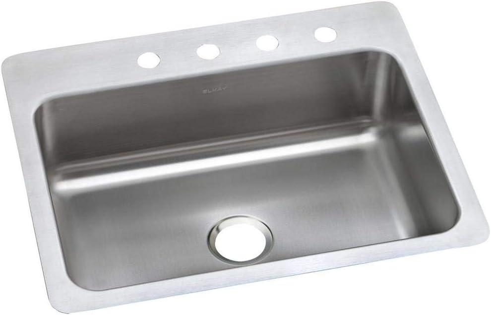 Dayton 27" x 22" Stainless Steel Single Bowl Drop-In Sink