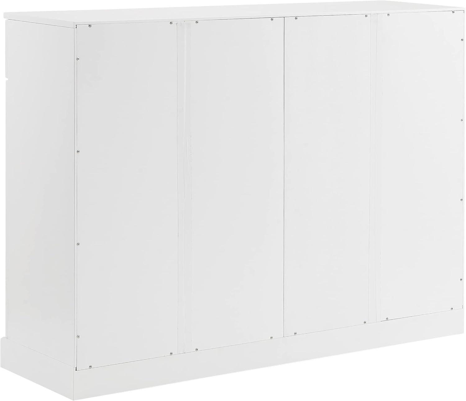 Stanton Sideboard White - Crosley: Adjustable Shelves, 2 Drawers, Traditional Farmhouse Design