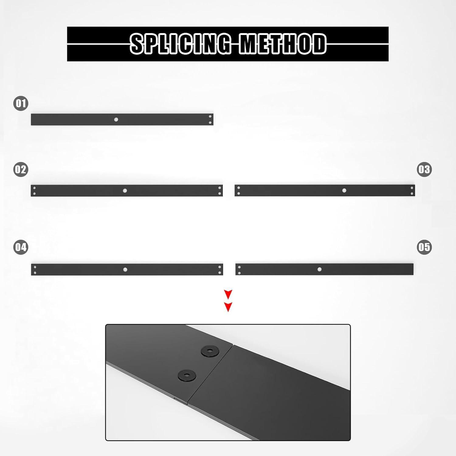 CCJH 6.6Ft Sliding Barn Door Hardware Kit 39.6" Wide for Closet Black Carbon Steel I Shape