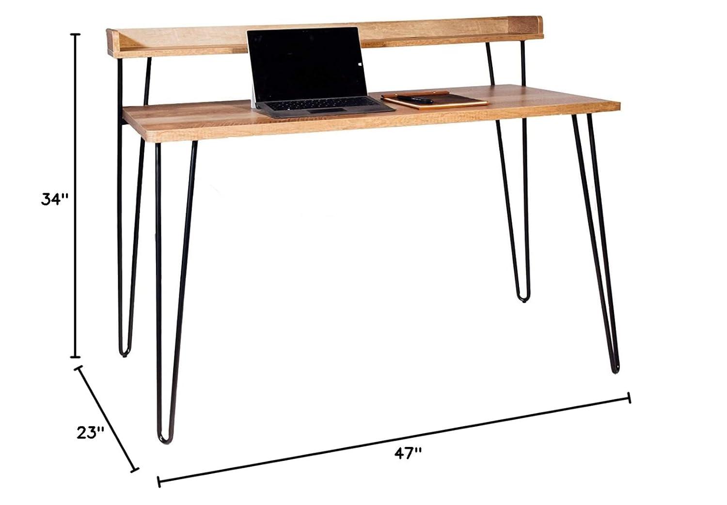 OneSpace Avalon Simple Computer Desk, Classic Oak, Model: 50-2003CO