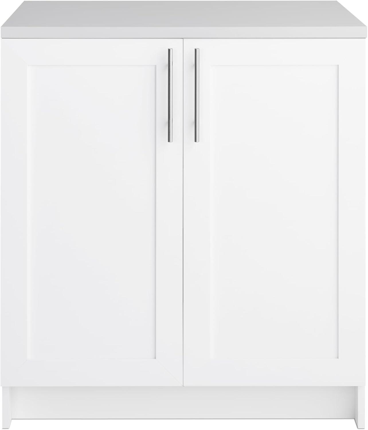 Prepac 32" Wide Elite Storage Cabinet with Panel Doors White