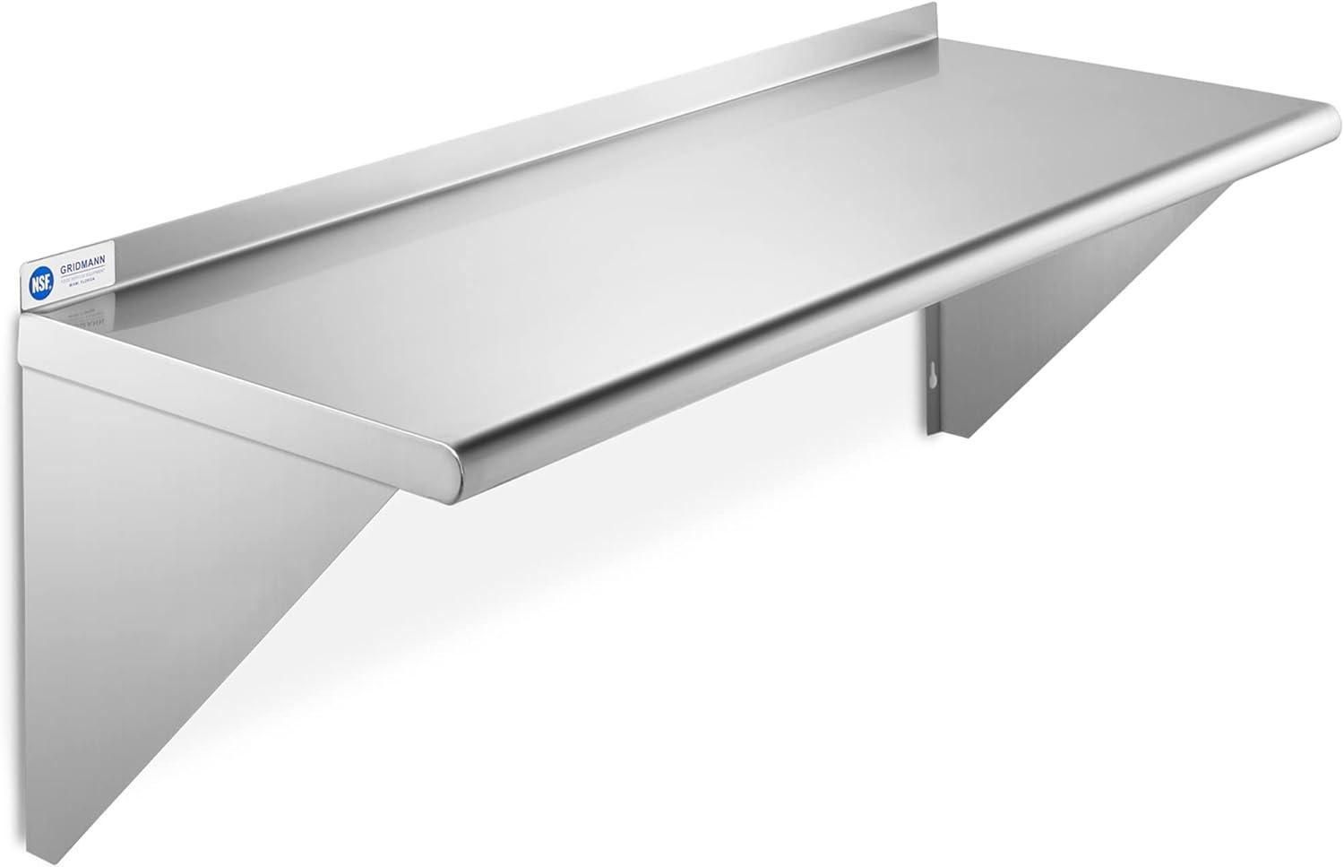 NSF Stainless Steel Wall-Mount Shelf by Latitude Run