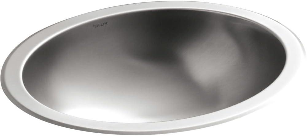 Bachata Luster Finish Stainless Steel Oval Bathroom Sink