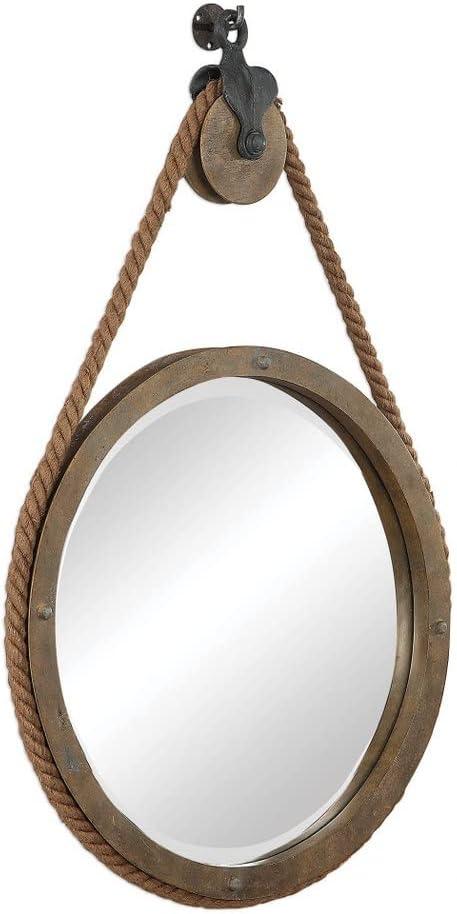 Uttermost Melton Round Pulley Mirror