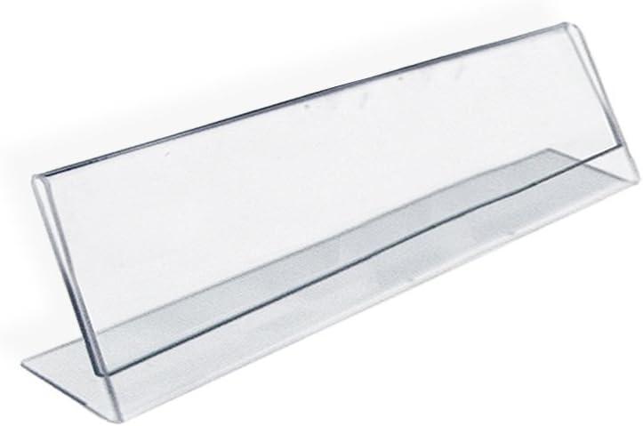 Azar Displays Angled L-Shaped Sign Holder Frame with Slant Back Design 8"x 2''High- Horizontal/Landscape, Photo Booth, 10-Pack (Set of 10)