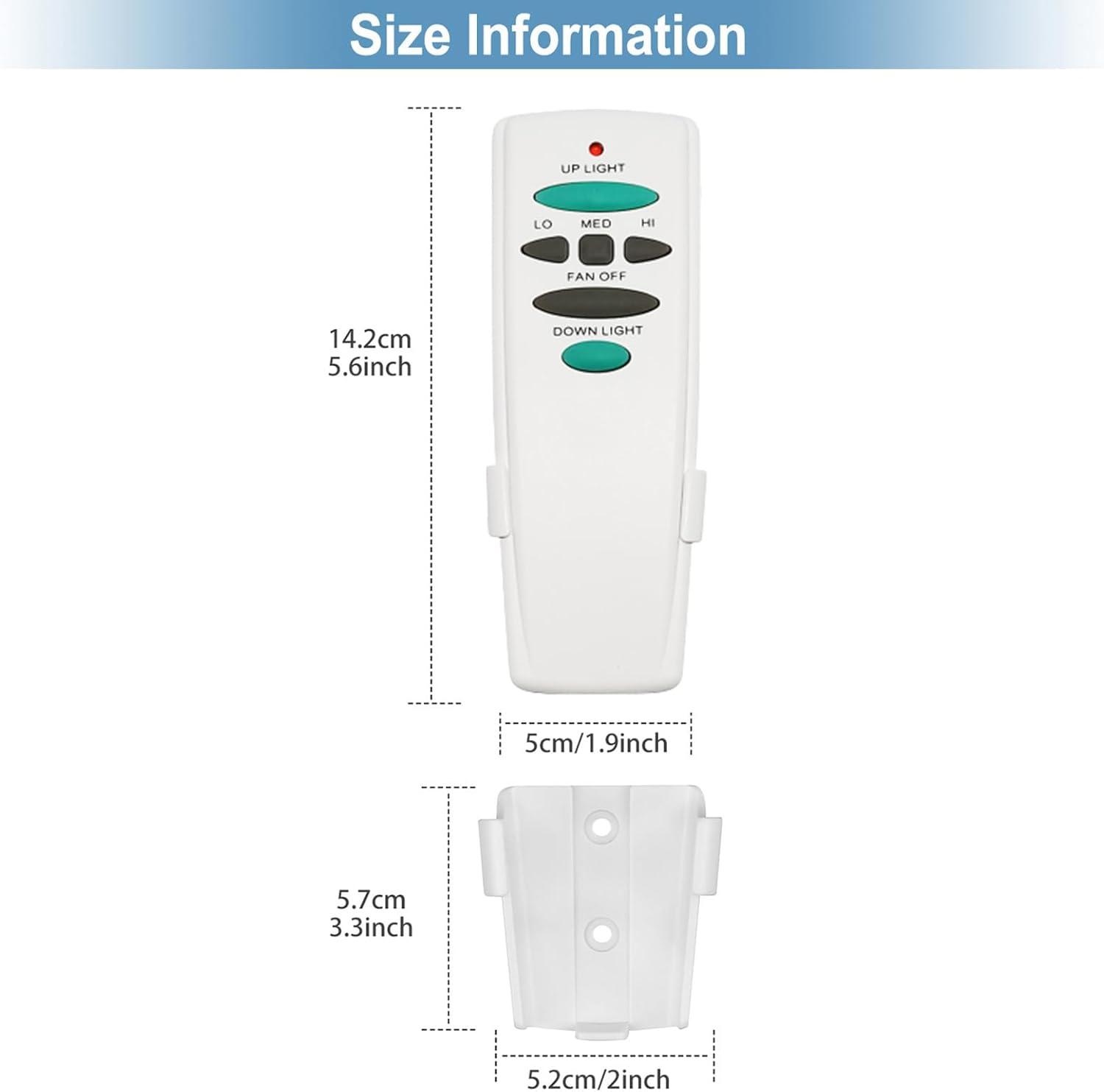 White Ceiling Fan Remote Control with Up/Down Light