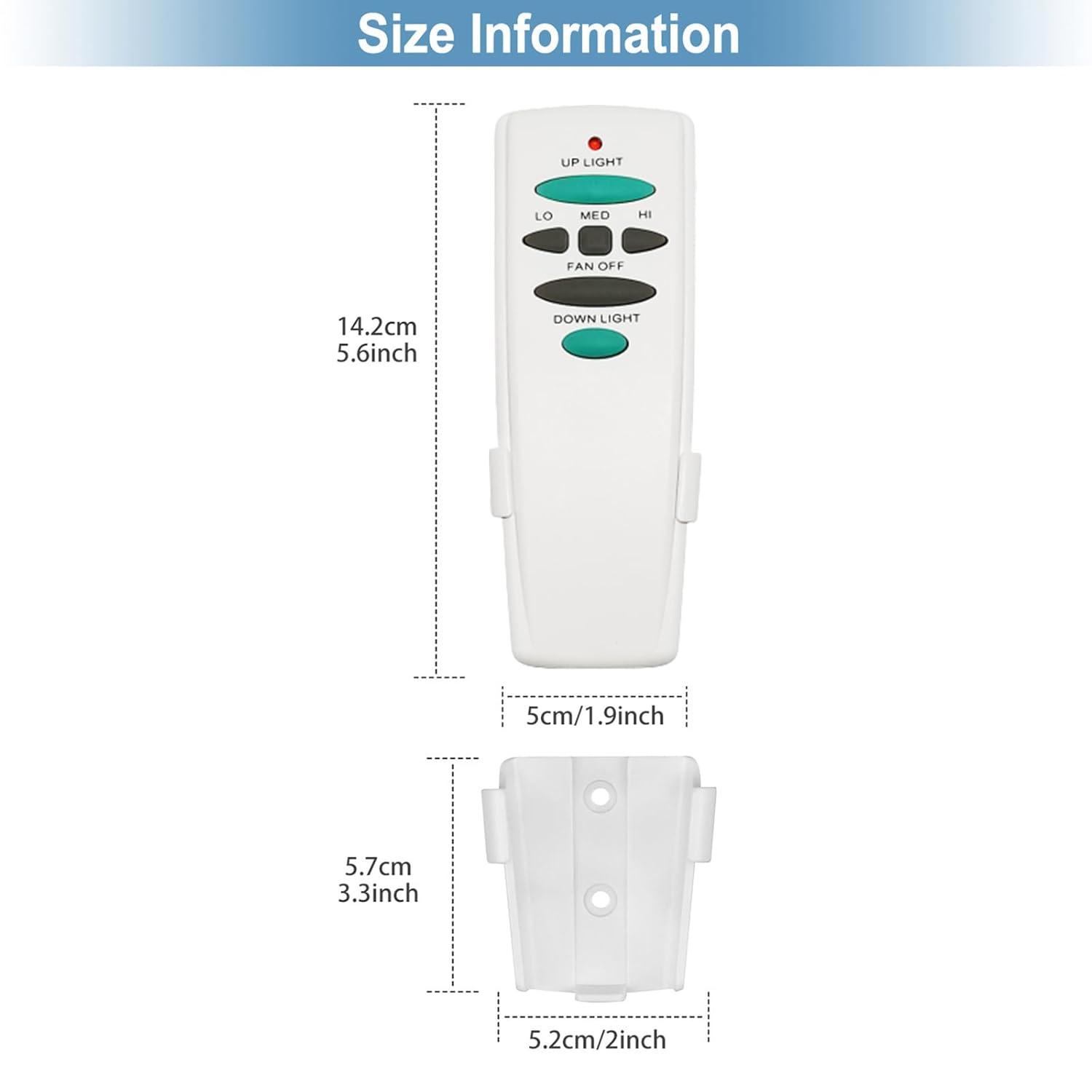 Hampton Bay UC7078T Replacement for Ceiling Fan Remote UC7078T with Up Down Light, L3H2010FANHD Fan-HD Fan-HD6 (Remote Only)