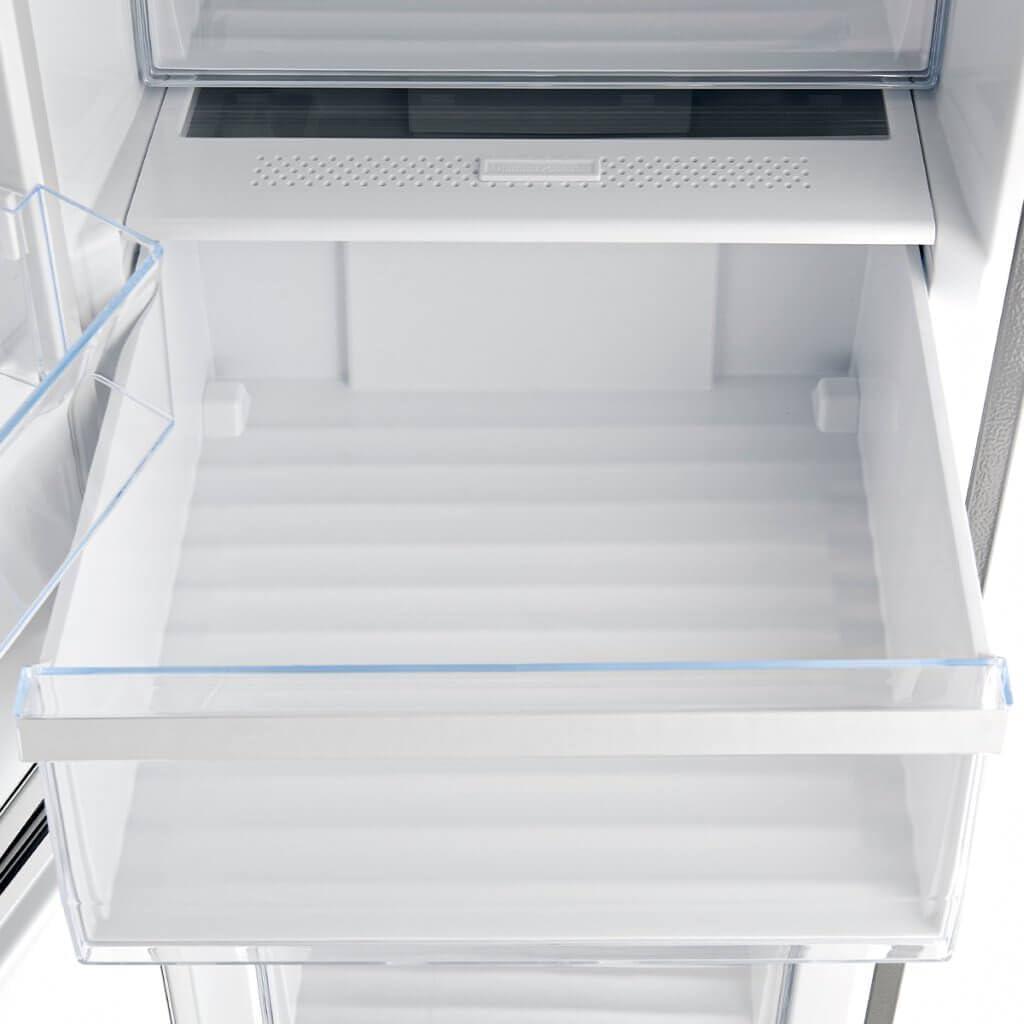 Guardia 46.8-Inch Side-by-Side Bottom Freezer Refrigerator Stainless Steel, 21.6 cu.ft.