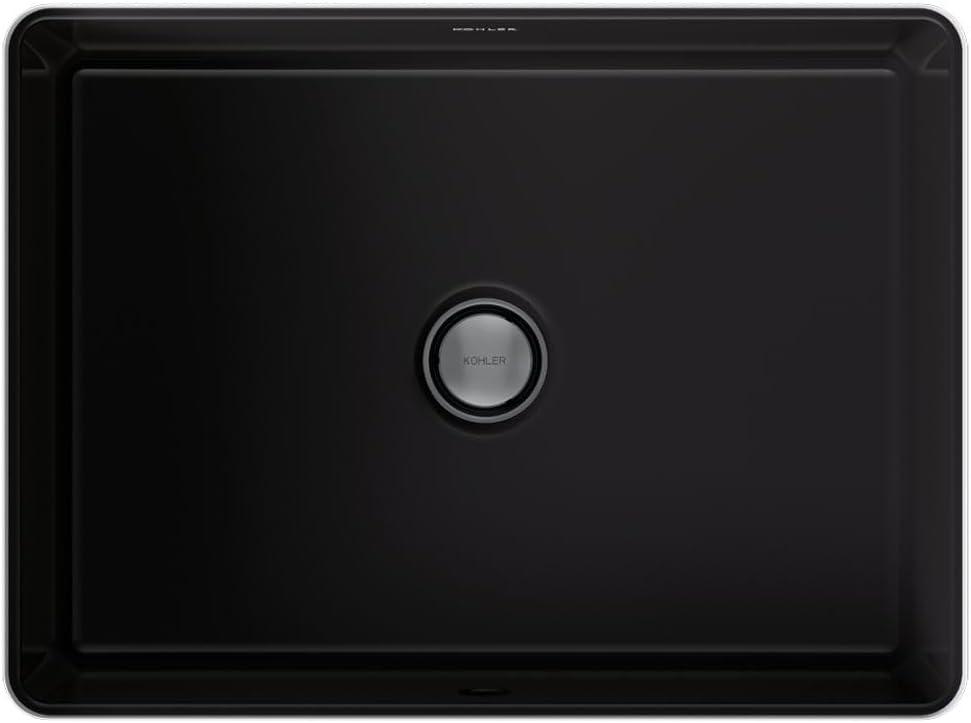 Verticyl 17" Rectangular Under-Mount Bathroom Sink with Overflow Drain