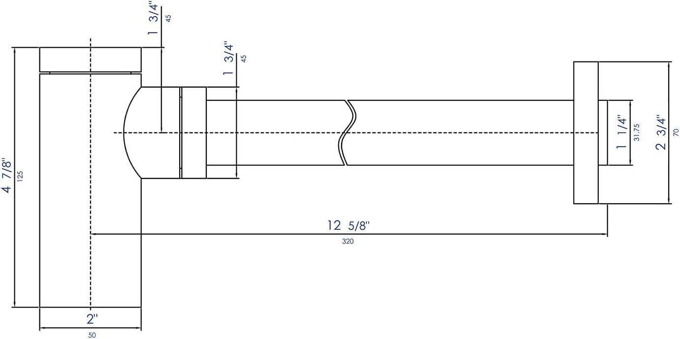 Round Decorative Bottle P-Trap