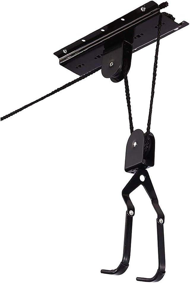ENROSLU Bike Lift Hoist For Garage Storage,100 lb Capacity Heavy Duty Ceiling Mountain Bicycle Hanger Pulley Rack