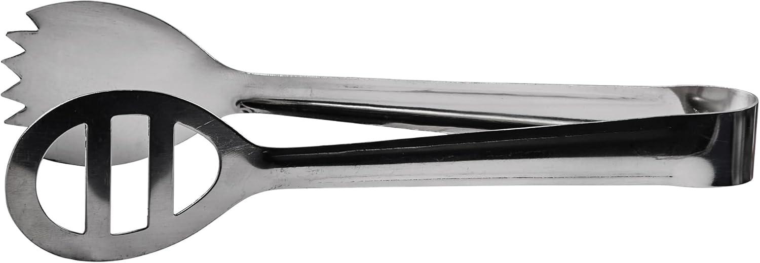 Elegant Satin Finish Stainless Steel Salad Tong, 7 3/4"
