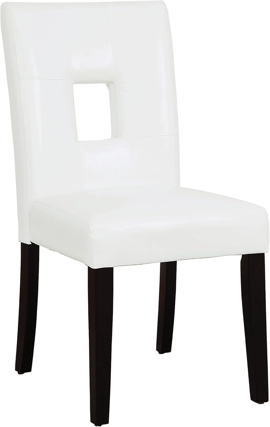 Coaster Anisa Open Back Faux Leather Dining Chairs in White