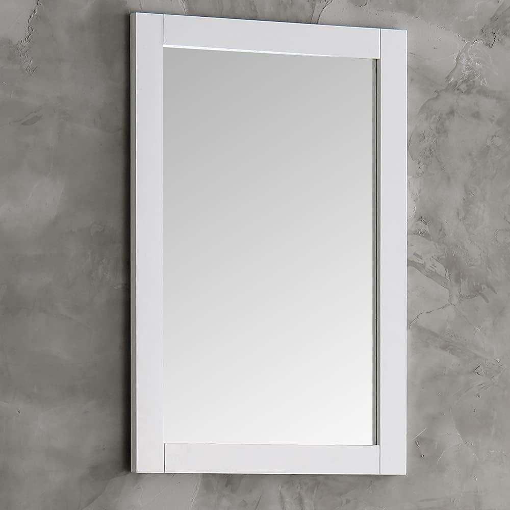 Hartford 20" Traditional Rectangular Wood Framed Bathroom Vanity Mirror