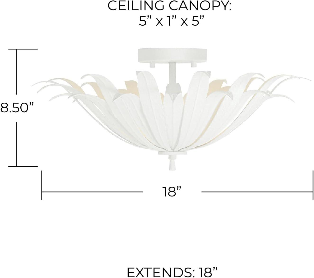 Capital Lighting - Eden - 3 Light Semi-Flush Mount In Bohemian Style-8.5 Inches