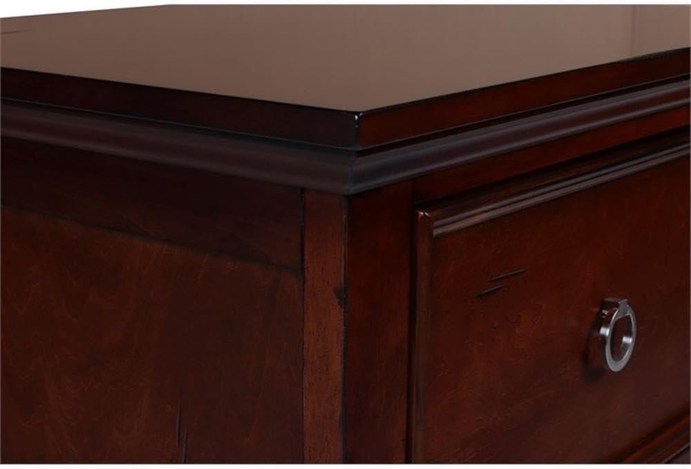 New Classic Furniture Tamarack Solid Wood 2-Drawer Nightstand in Cherry