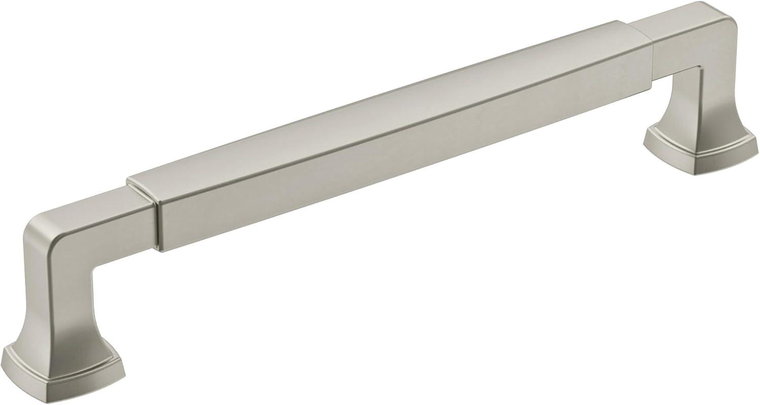 Amerock Stature 6-5/16 inch (160mm) Center-to-Center Satin Nickel Cabinet Pull