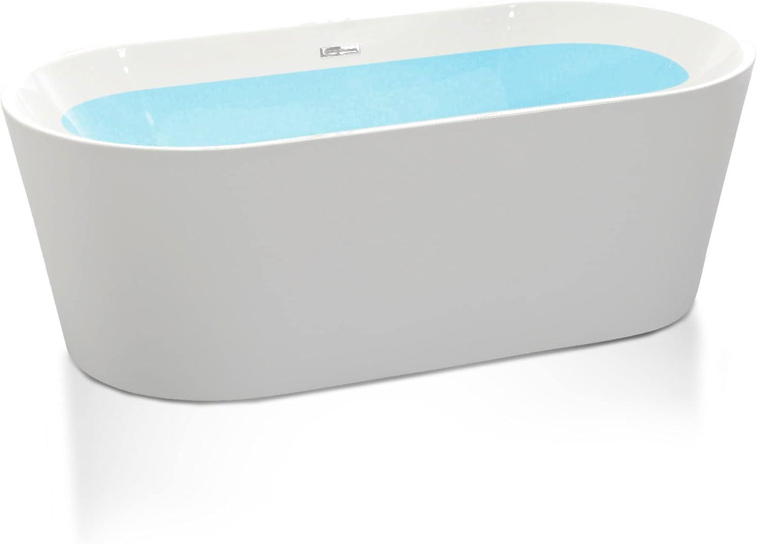 Chand Series 67'' x 32'' Freestanding Soaking Acrylic Bathtub