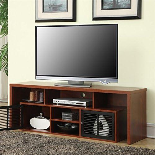 Convenience Concepts Lexington 65 inch TV Stand with Storage Cabinets and Shelves, Cherry