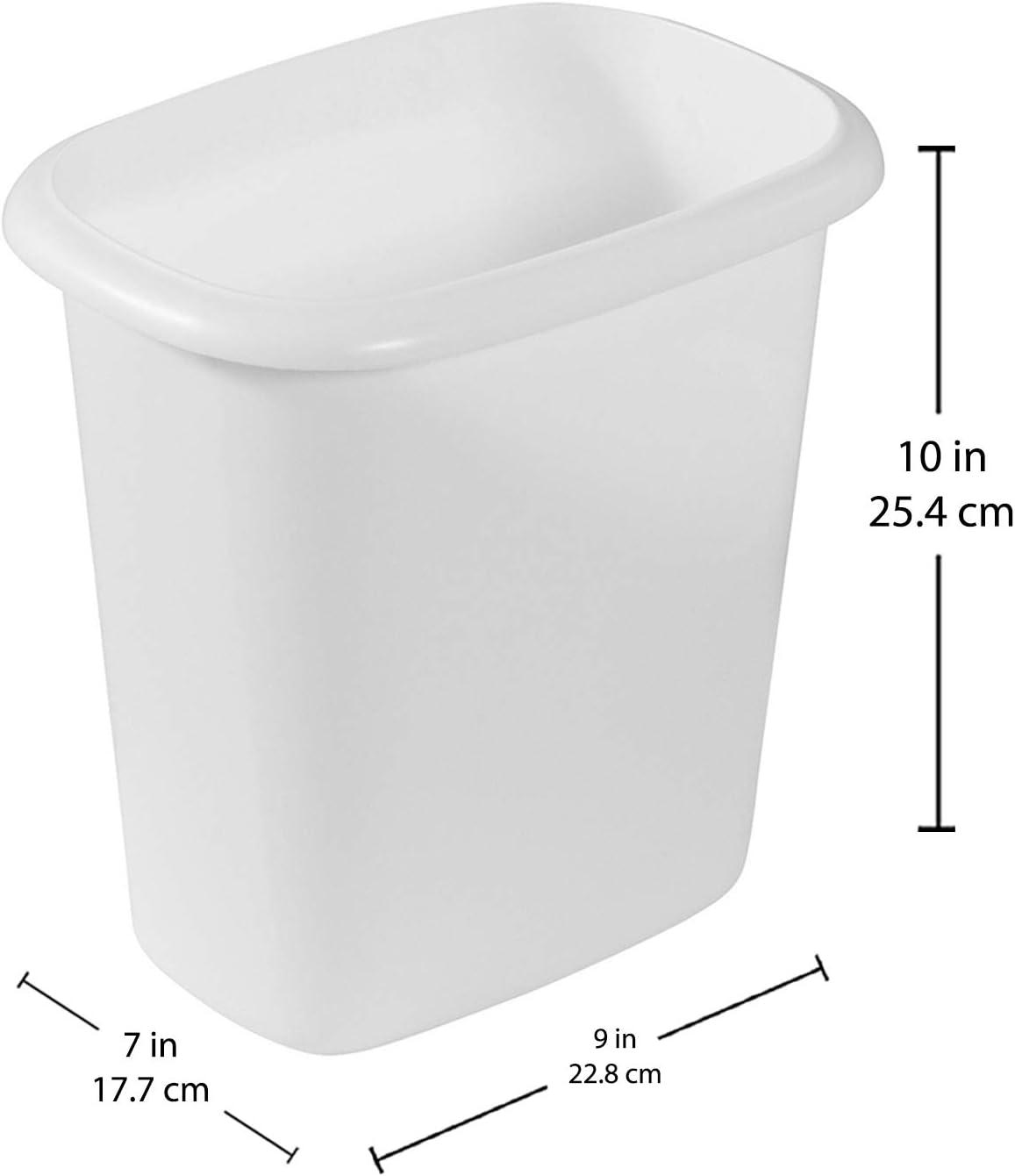 Rubbermaid Commercial Products Plastic Open Waste Basket - 1.5 Gallons (Set of 3)