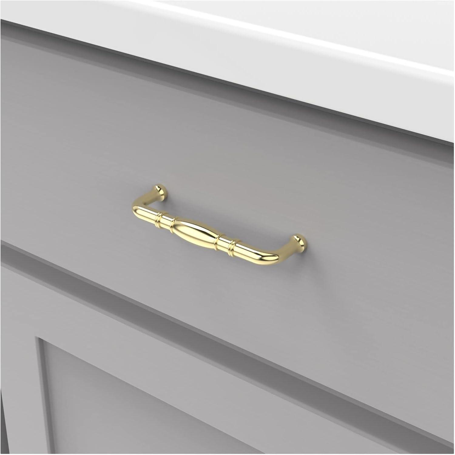 Williamsburg Kitchen Cabinet Handles, Solid Core Drawer Pulls for Cabinet Doors, 3-3/4 Inch (96mm)