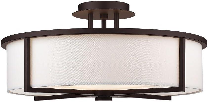 Livex Lighting Wesley 4 - Light Semi-Flush Mount in  Bronze