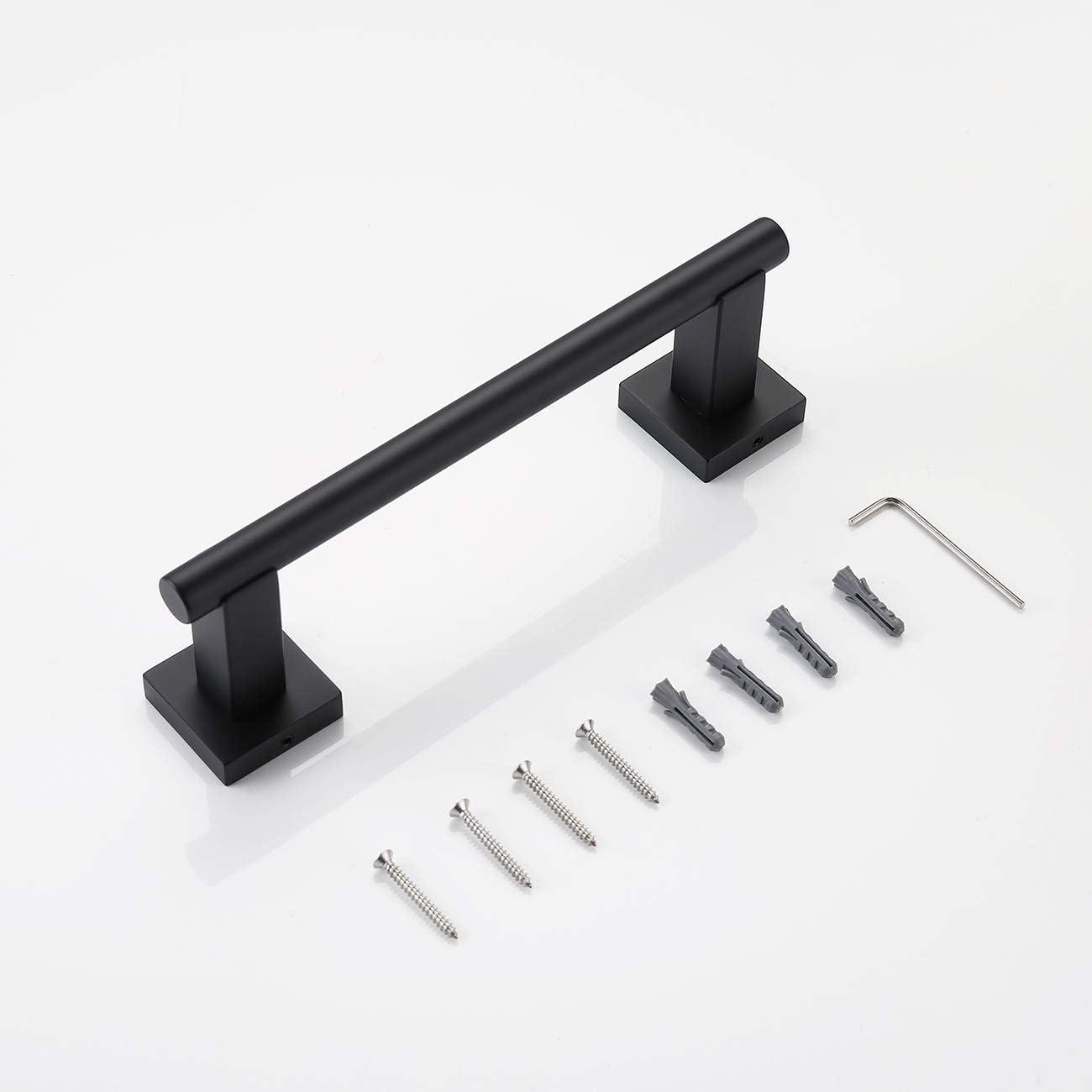 Matte Black 9-Inch Stainless Steel Wall Mounted Towel Bar