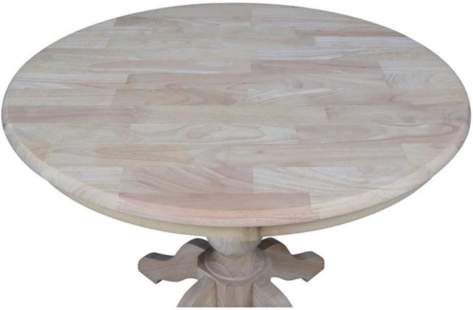 International Concepts 36" Round Top Pedestal Table-28.9" H, Unfinished