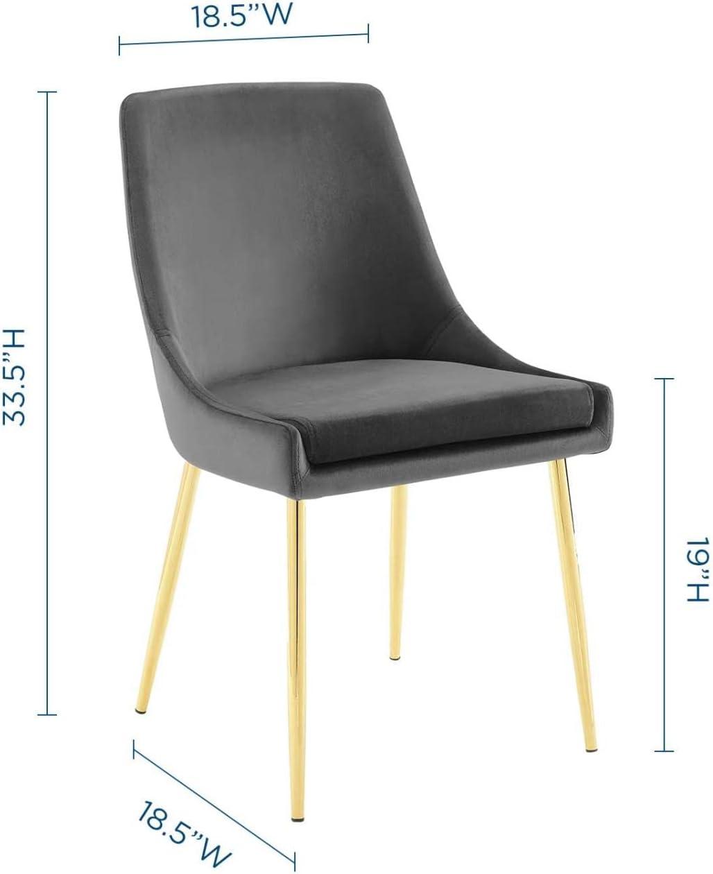 Modway Viscount Performance Velvet Dining Chairs - Set of 2