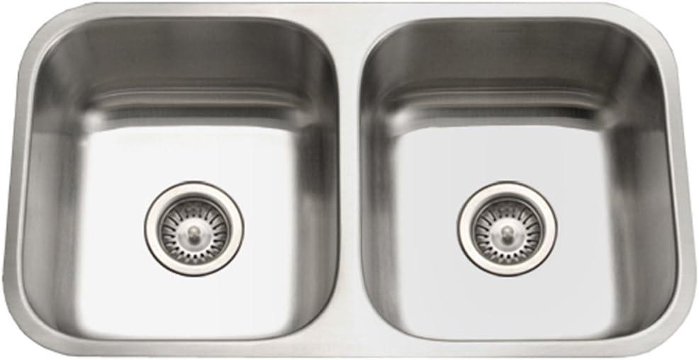 Eston 31.5'' L Undermount Double Bowl Stainless Steel Kitchen Sink