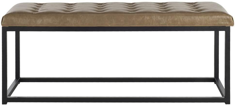 Reynolds Bench - Tan/Black - Safavieh