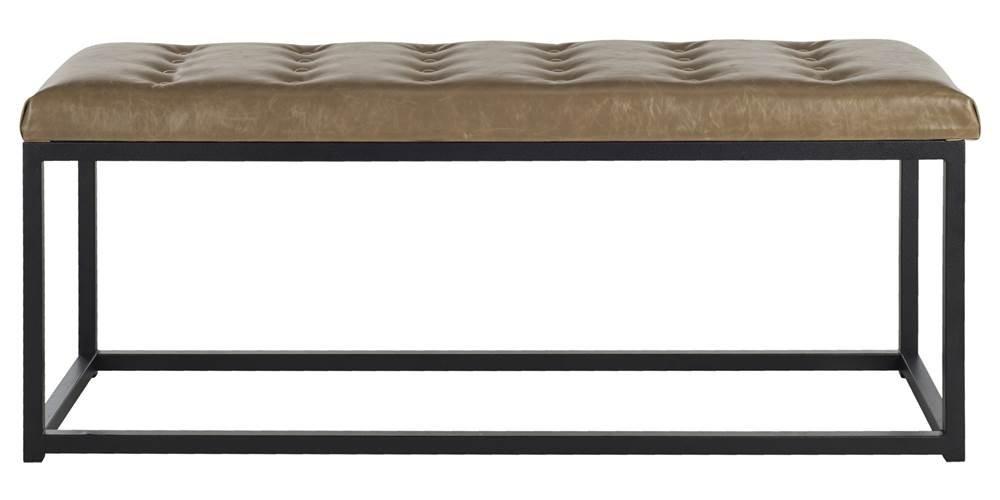 Reynolds Bench - FOX6225 - Tan/Black - Safavieh Couture