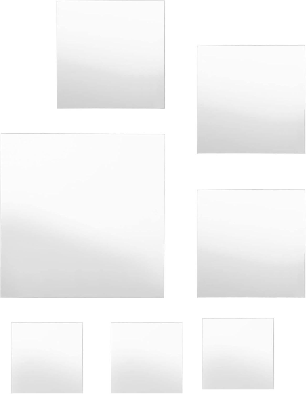 Elements Set of 7 Frameless Wall Mirrors