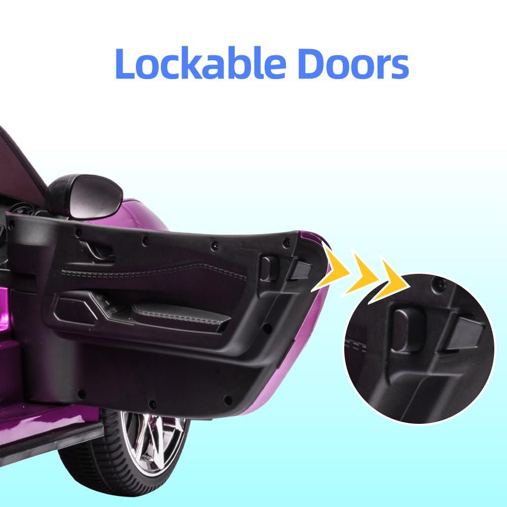 Coche para Niños, mazda mx-5 rf, Coche para Montar con Motor de 12 V con control remoto de 2,4 G, Coche de Juguete Eléctrico de Velocidad Ajustable para Niños de 3 a 6 Años, Blanco